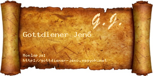 Gottdiener Jenő névjegykártya